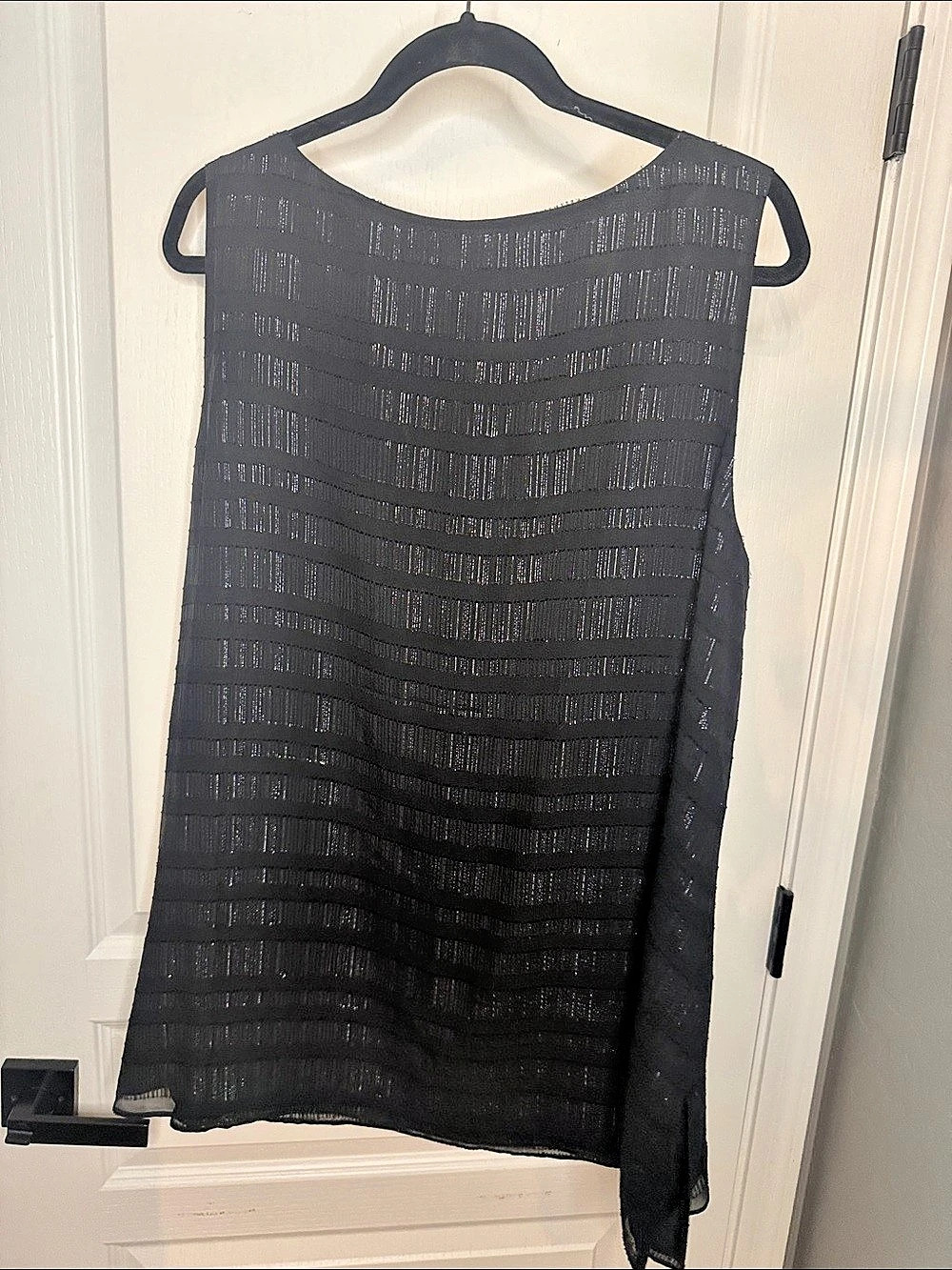 Eileen Fisher Black Silk Blend Tank Top XL Like New